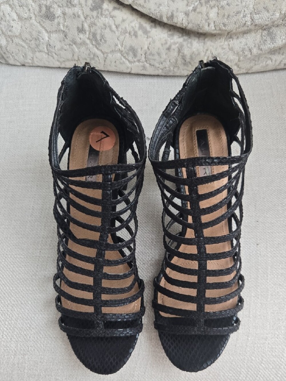 Tahari Black Strappy Block Heel Sandals - Women - Picture 2 of 4